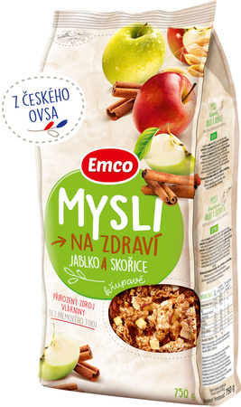 Zestaw 12x Musli Emco Crunchy Jabłko 750 g