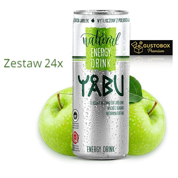 Zestaw 24 x Yabu Natural Drink Energy jabłko 250 ml