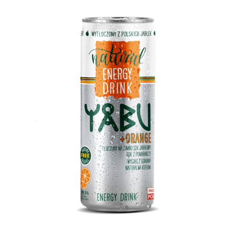 Zestaw 24 x Yabu Natural Drink Energy orange 250 ml