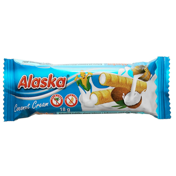 ZESTAW RURKI KUKURYDZIANE ALASKA KOKOSOWA 48X18G BEZGLUTENOWE