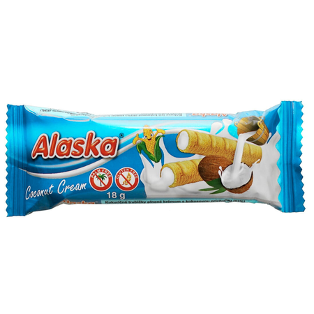 ZESTAW RURKI KUKURYDZIANE ALASKA KOKOSOWA 48X18G BEZGLUTENOWE