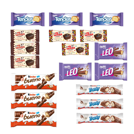 Zestaw Słodyczy MIX Milka Kinder Brownie 18 szt.