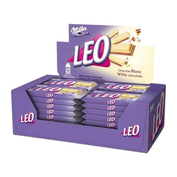 Zestaw 32x Baton z kremem oblany białą czekoladą Milka Leo White 33,3 g