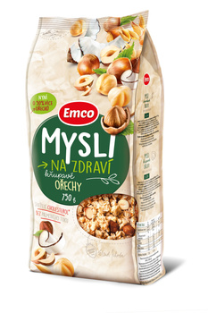 Zestaw 12x Musli Emco Crunchy z orzechami laskowymi 750 g