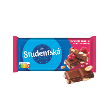 Czekolada Studentska mleczna z malinami 170g Orion
