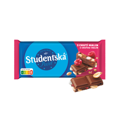 Czekolada Studentska mleczna z malinami 170g Orion