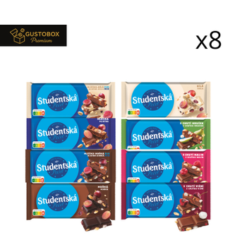 Zestaw 8x Czekolada Studentska mix smaków 170g Orion