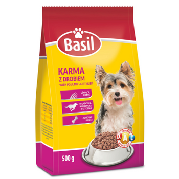 Zestaw 16× Karma sucha Basil z drobiem 500 g