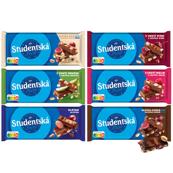 Zestaw 6x Czekolada Studentska mix smaków war. 2 170g Orion