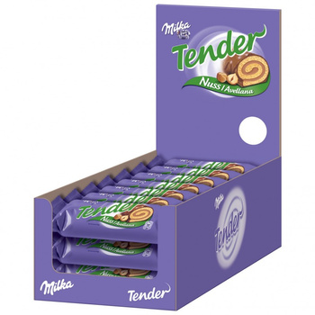 Zestaw 21x Baton biszkoptowy z kremem mlecznym i orzechami laskowymi Milka Tender Nuts 37 g 